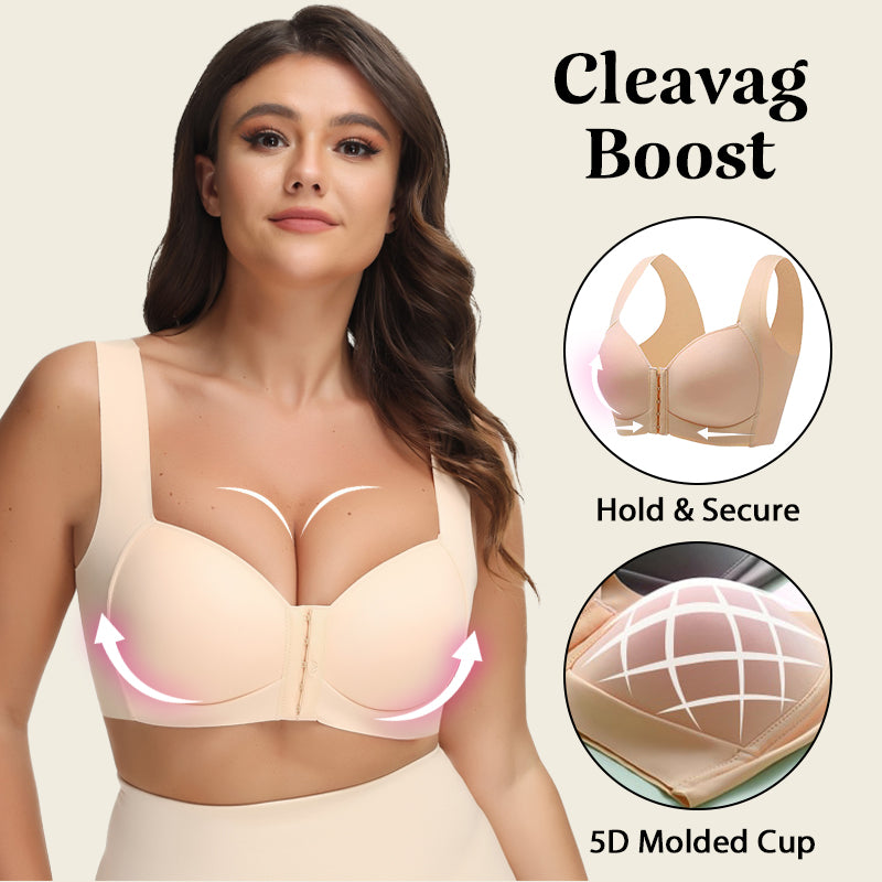 Helen Bra®-SEAMLESS FRONT CLOSURE WIRE-FREE 5D SHAPING PUSH UP COMFORT BRA (BUY 1 GET 2 FREE)-SKIN