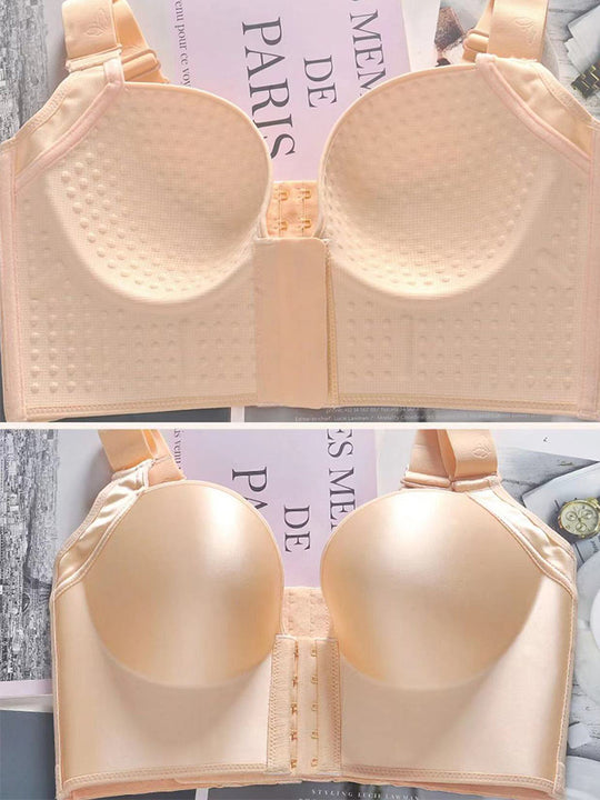 Helen Bra®-Front Closure Back Smoothing Bra-Nude