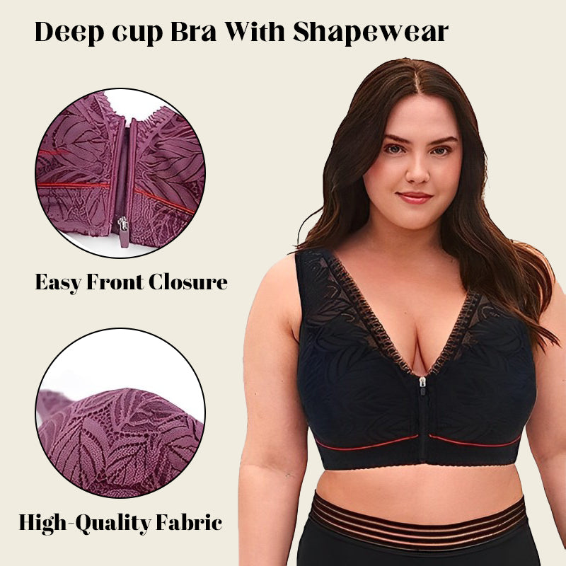 Helen Bra®—HealthLift Lymphvity Front Zipper Bra (BUY 1 GET 2 FREE)-Black