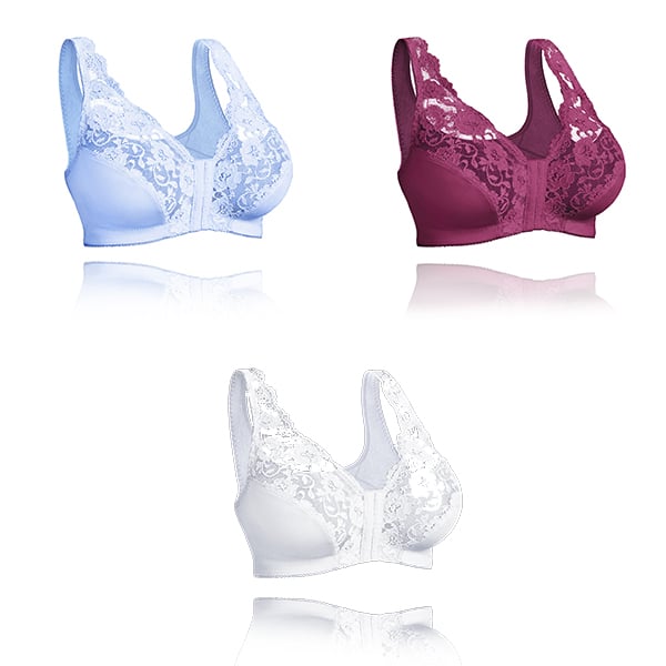 HELEN BRA®-Front hooks, stretch-lace, super-lift, and posture correction – ALL IN ONE BRA—PURPLE