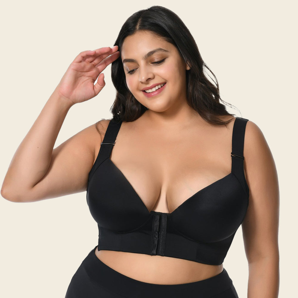 Helen Bra®-Front Closure Back Smoothing Bra-Black(2 PCS)