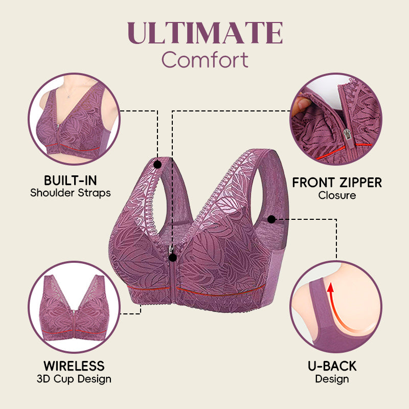 Helen Bra®—HealthLift Lymphvity Front Zipper Bra (BUY 1 GET 2 FREE)-Black