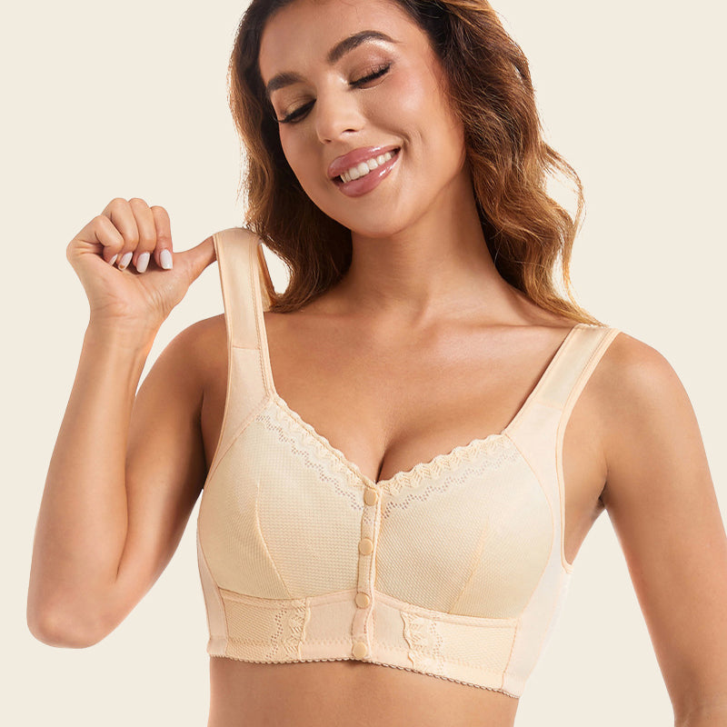 HELEN BRA®-Front Closure Breathable Bra for Seniors(BUY 1 GET 2 FREE)-Black+Skin+White