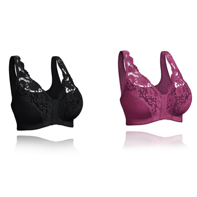 HELEN BRA®-Front hooks, stretch-lace, super-lift, and posture correction – ALL IN ONE BRA—PURPLE