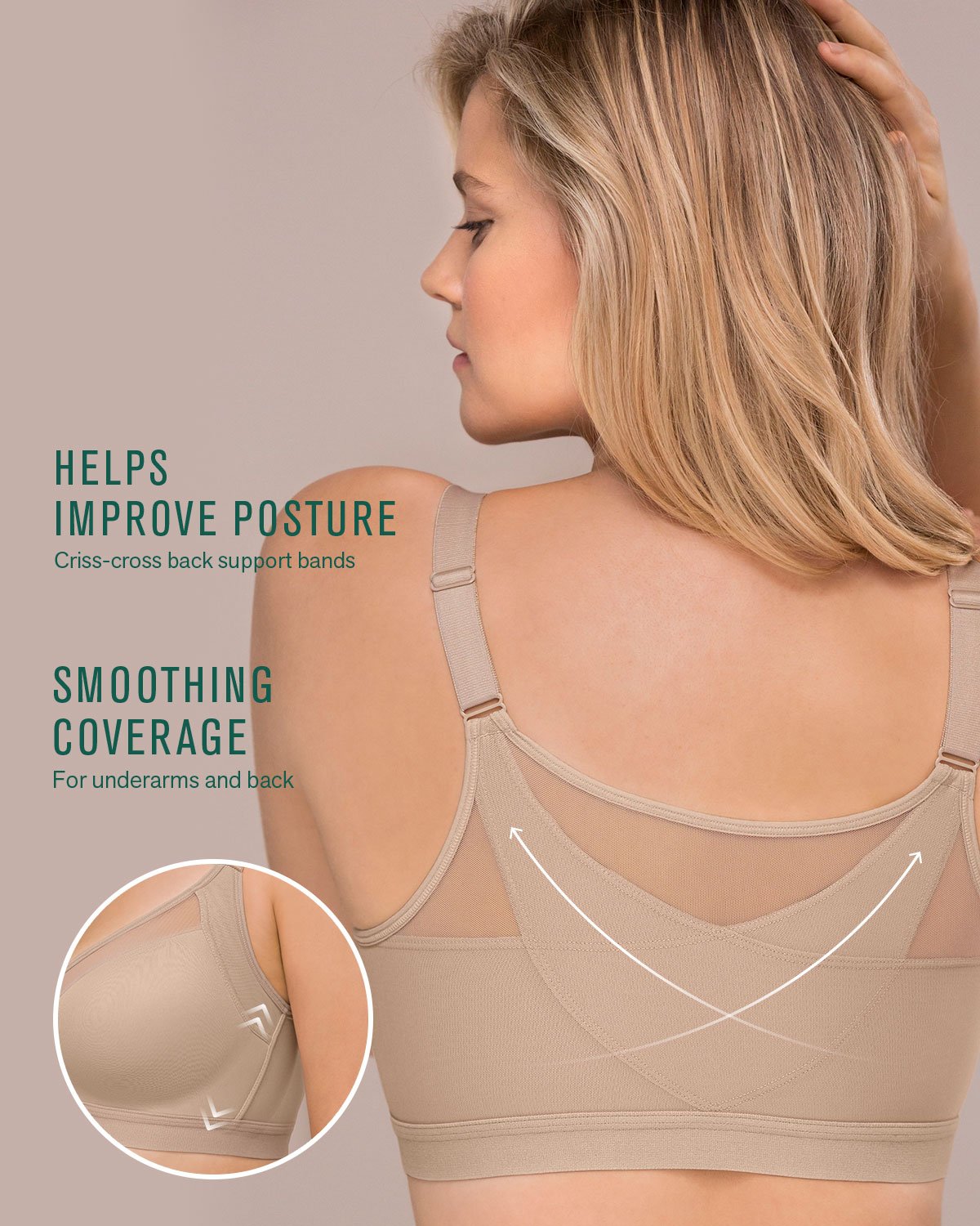 Helen Bra®-Comfort Posture Corrector Bra with Contour Cups Bra (BUY 1 GET 2 FREE)-BEIGE+White+Black