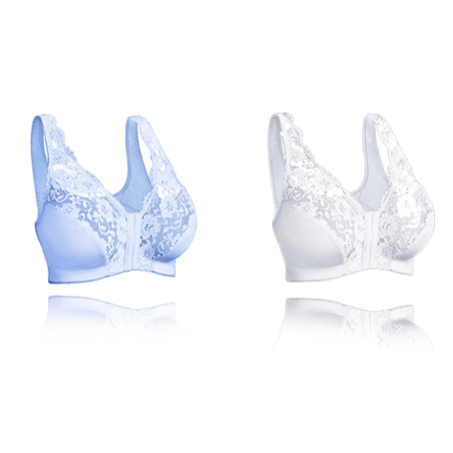 HELEN BRA®-Front hooks, stretch-lace, super-lift, and posture correction – ALL IN ONE BRA—WHITE