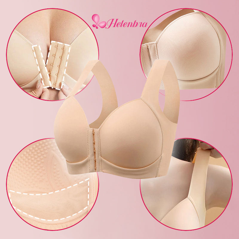 Helen Bra®-SEAMLESS FRONT CLOSURE WIRE-FREE 5D SHAPING PUSH UP COMFORT BRA (BUY 1 GET 2 FREE)-PINK